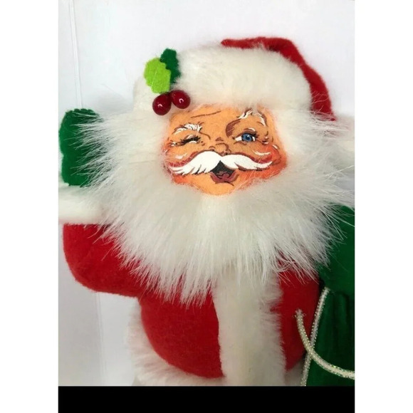 ANNALEE 9" CHRISTMAS DELIGHTS SANTA CLAUS & BAG HOLIDAY STAR LIGHTS UPDOLL NWT - Picture 4 of 11